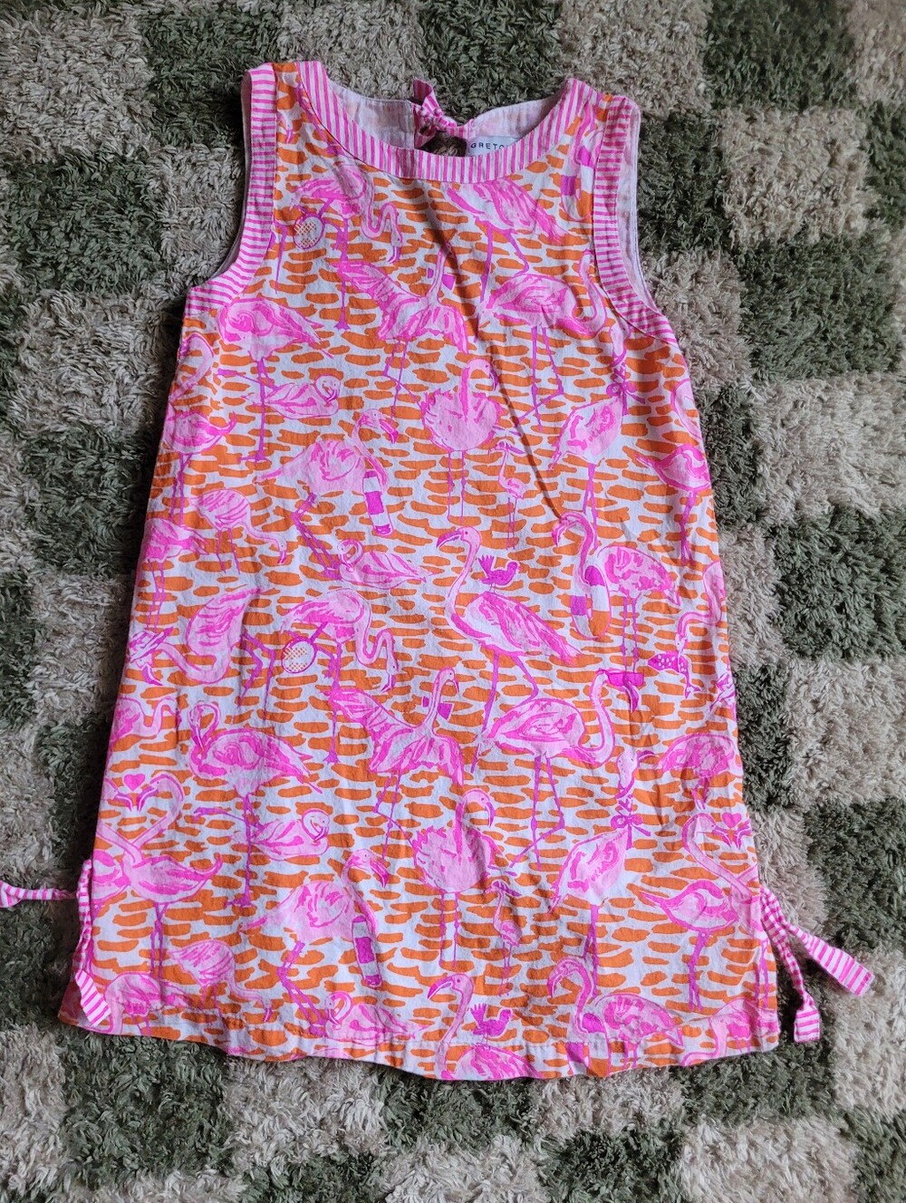 Gretchen Scott Designs Pink & Orange Flamingo Tank Dress